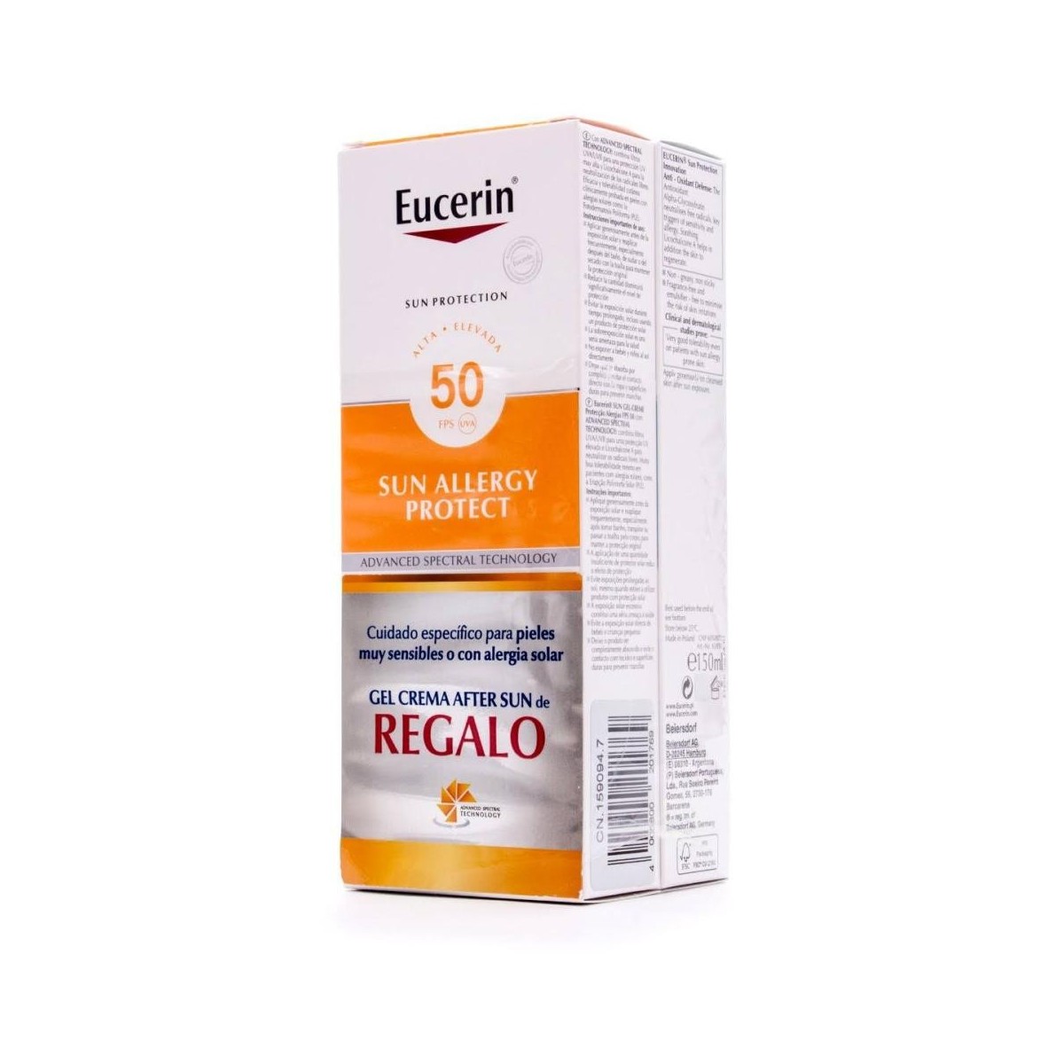 eucerin sun protection 50 allergy creme gel 150 ml