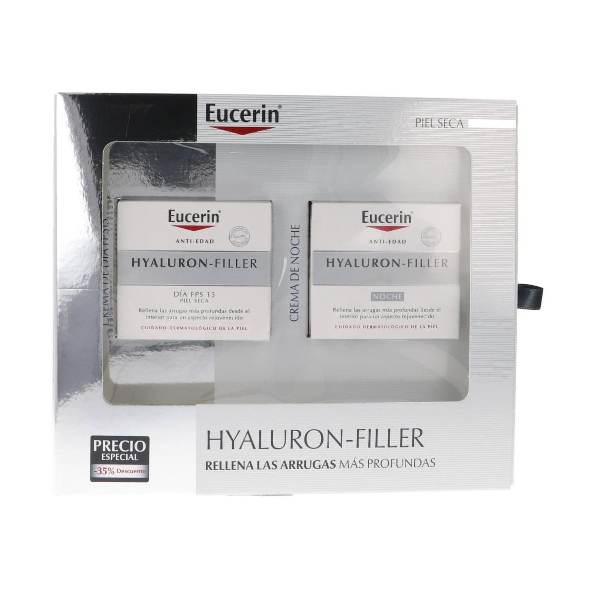 eucerin pack hyaluron filler crema dia 50ml crema noche piel seca 50ml
