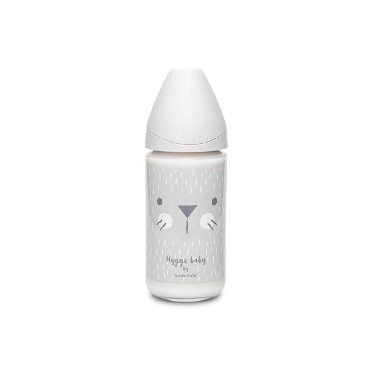 suavinex biberon vidrio 240 ml tetina 3 posiciones silicona