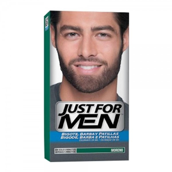 just for men bigote barba y patillas moreno 30ml