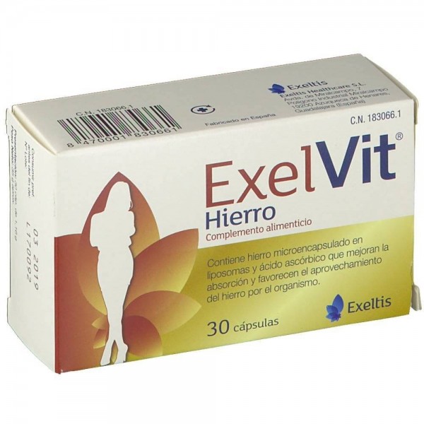 exelvit hierro 30 capsulas