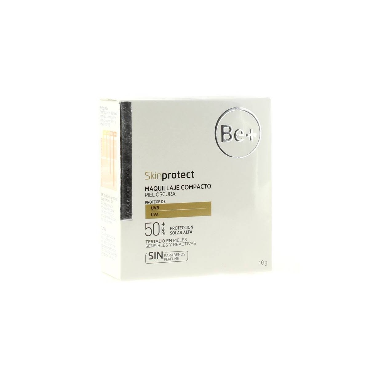 be skin protect maquillaje compacto piel oscura spf50 10 g