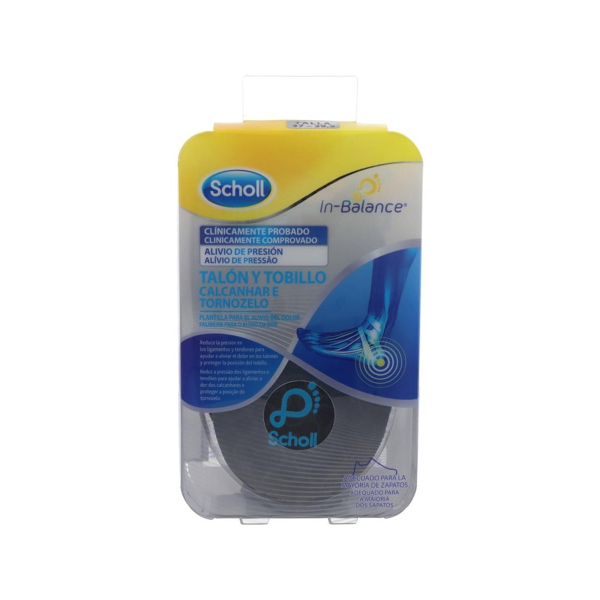 dr scholl in balance plantilla talon y tobillo talla s