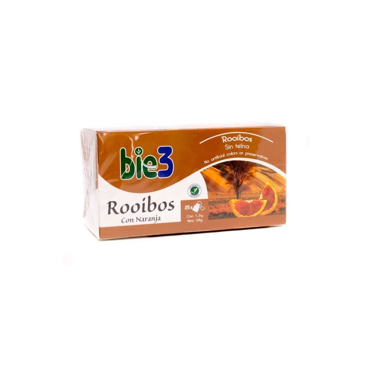 bie3 rooibos con naranja 25 bolsitas