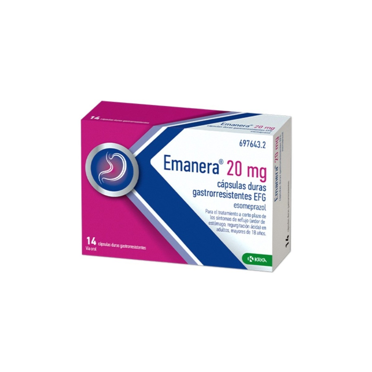 EMANERA 20 MG CÁPSULAS DURAS GASTRORRESISTENTES...