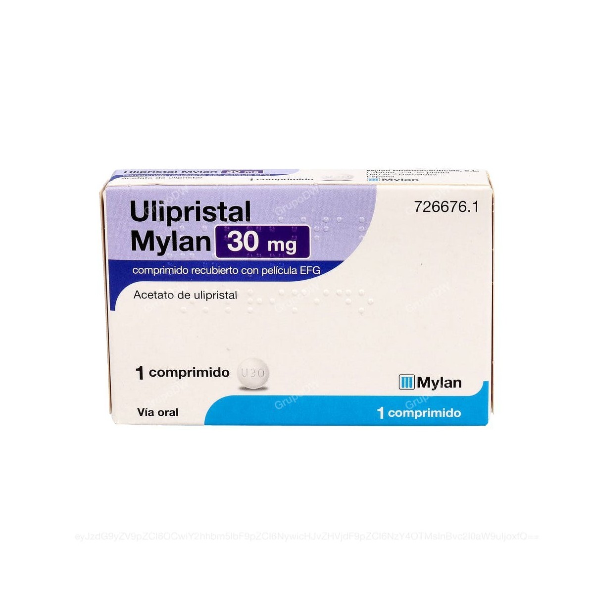 ULIPRISTAL MYLAN 30 mg COMPRIMIDO RECUBIERTO...