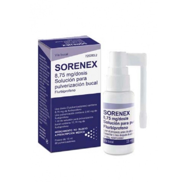 SORENEX 8,75 mg/DOSIS SOLUCION PARA PULVERIZACION BUCAL,...