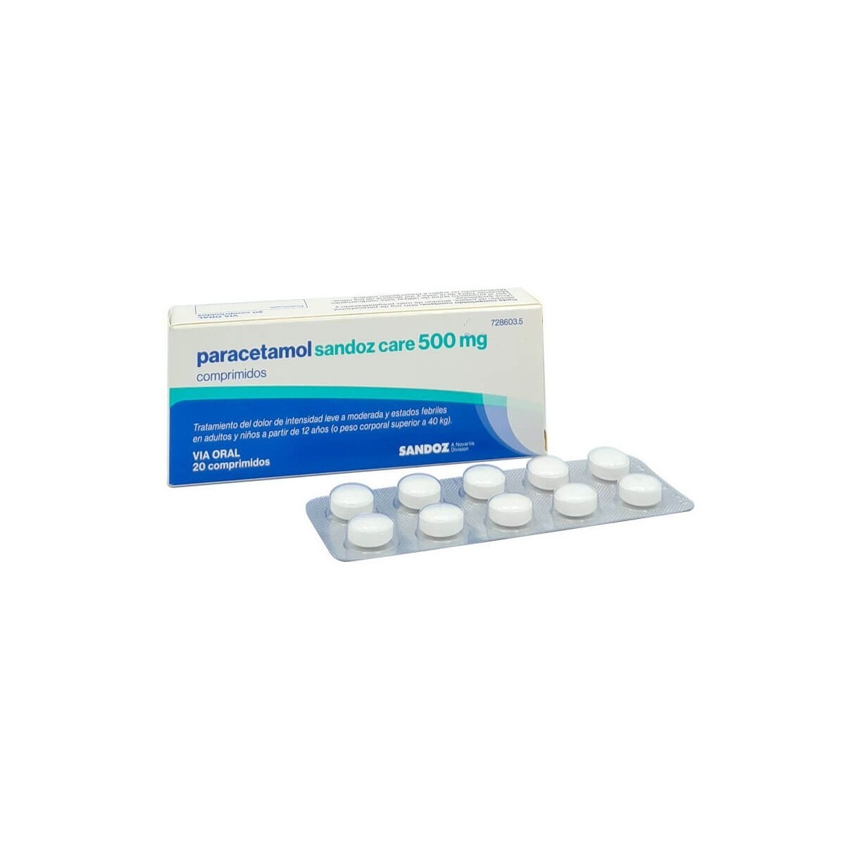 PARACETAMOL SANDOZ CARE 500 mg COMPRIMIDOS EFG