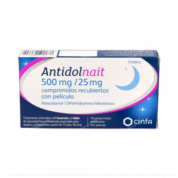 ANTIDOLNAIT 500 mg/25 mg COMPRIMIDOS RECUBIERTOS CON...