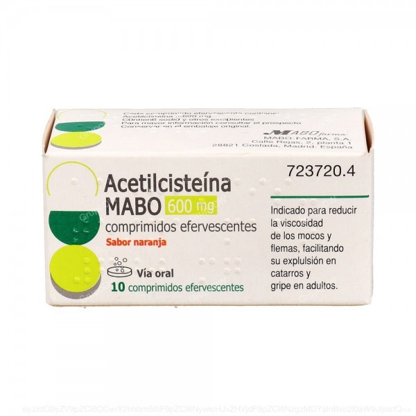 ACETILCISTEINA MABO 600 mg COMPRIMIDOS EFERVESCENTES...