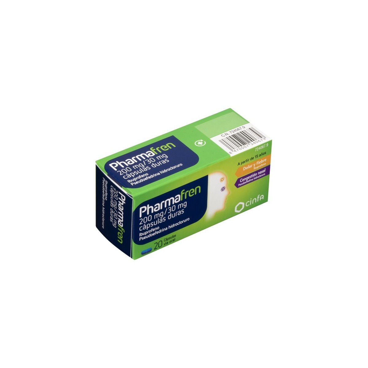 PHARMAFREN 200 mg/30 mg 20 CAPSULAS DURAS