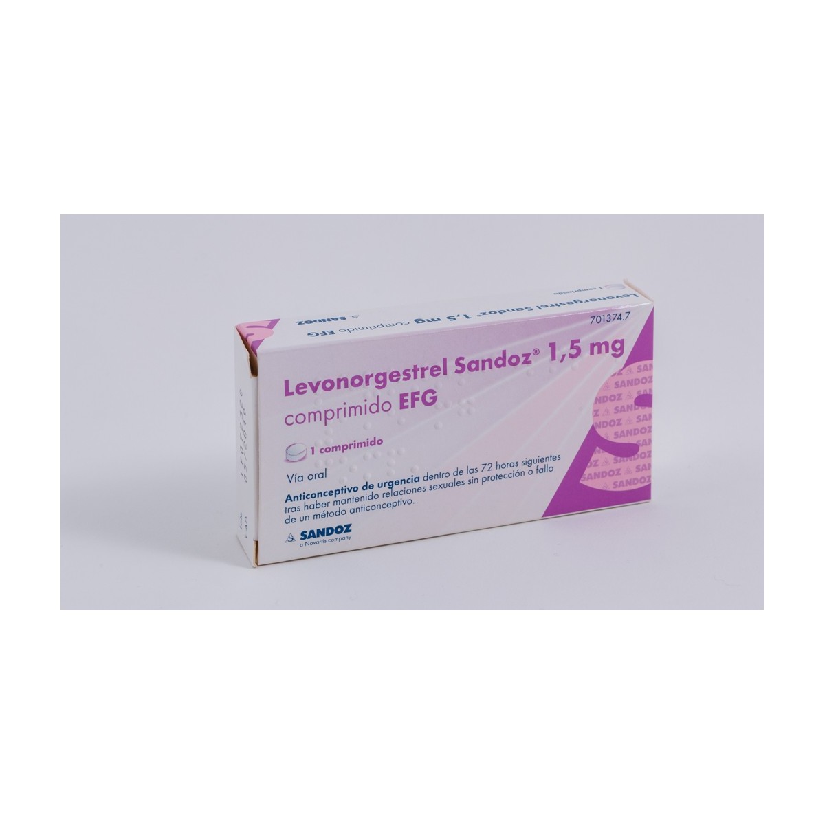 LEVONORGESTREL SANDOZ 1,5 mg COMPRIMIDO EFG, 1...