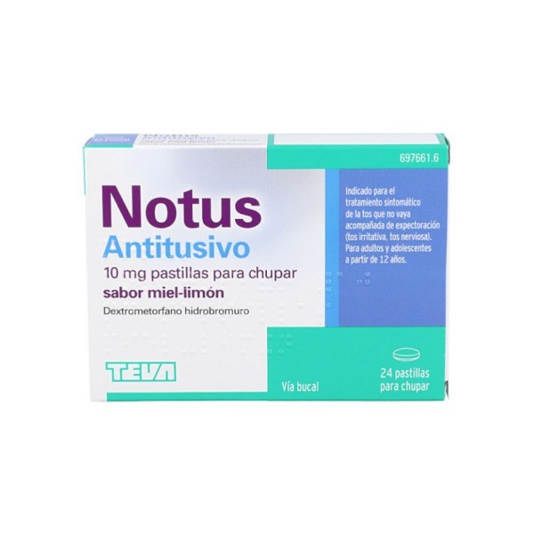 NOTUS ANTITUSIVO 10 mg PASTILLAS PARA CHUPAR MIEL -...