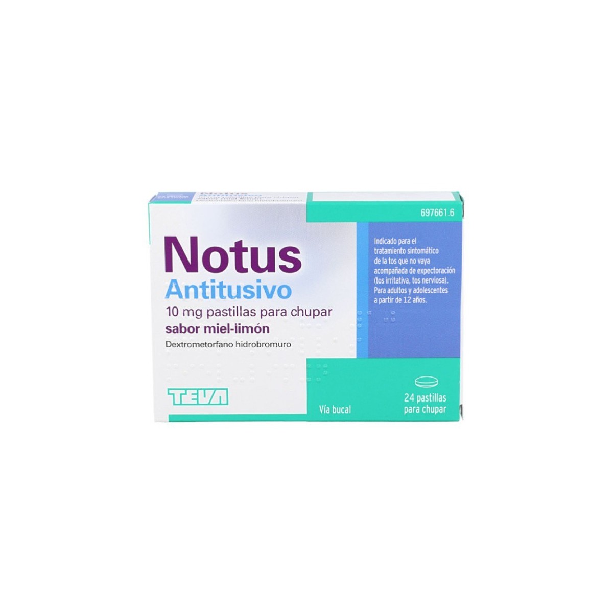 NOTUS ANTITUSIVO 10 mg PASTILLAS PARA CHUPAR...