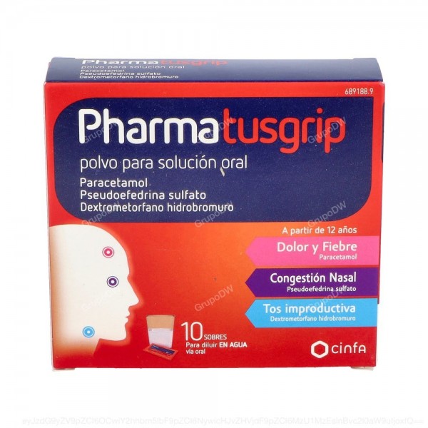 PHARMATUSGRIP POLVO PARA SOLUCION ORAL, 10 sobres