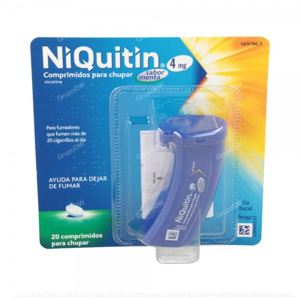 NIQUITIN 4 mg COMPRIMIDOS PARA CHUPAR SABOR MENTA, 20...