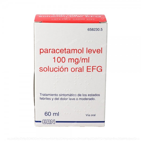 PARACETAMOL LEVEL 100 mg/ml SOLUCION ORAL EFG, 1 frasco...