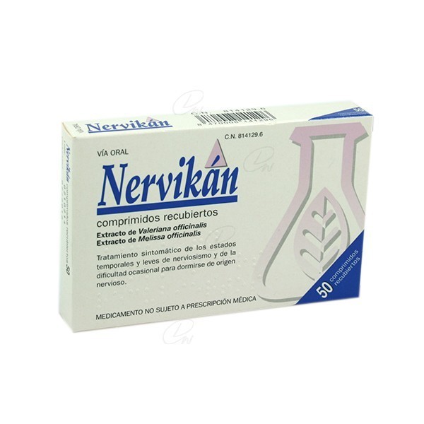 NERVIKAN COMPRIMIDOS RECUBIERTOS, 50 comprimidos