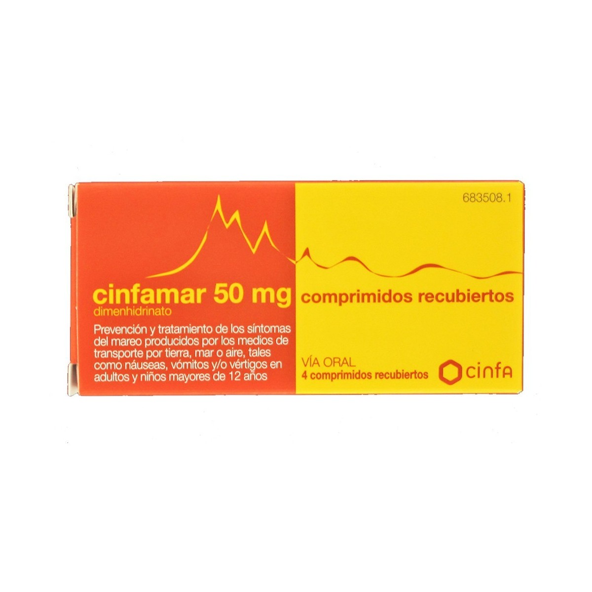 CINFAMAR 50 mg COMPRIMIDOS RECUBIERTOS, 4...