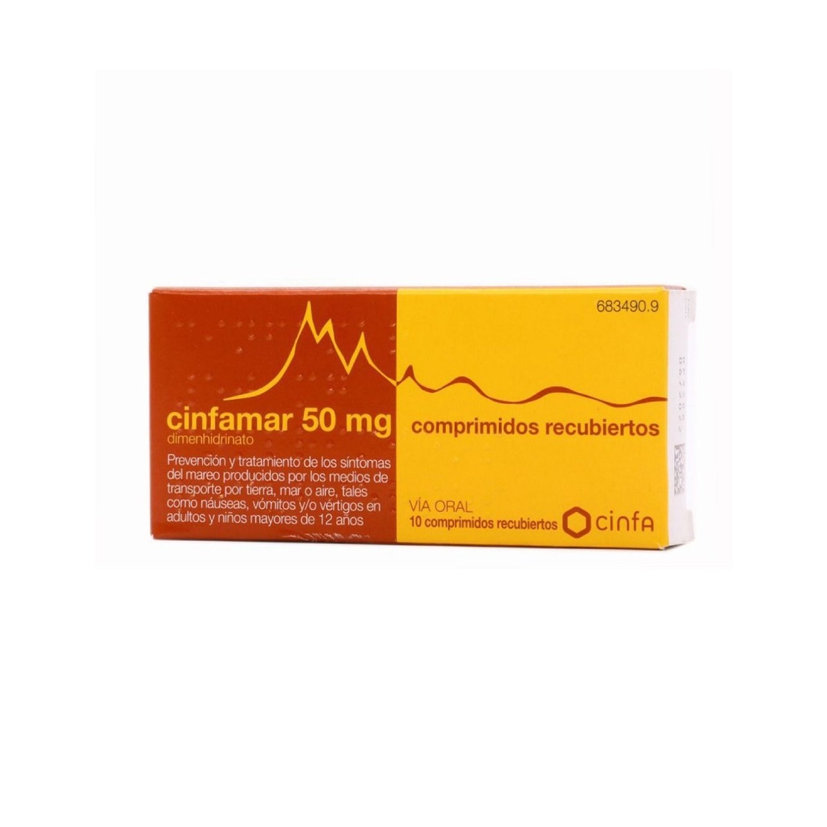 CINFAMAR 50 mg COMPRIMIDOS RECUBIERTOS, 10...
