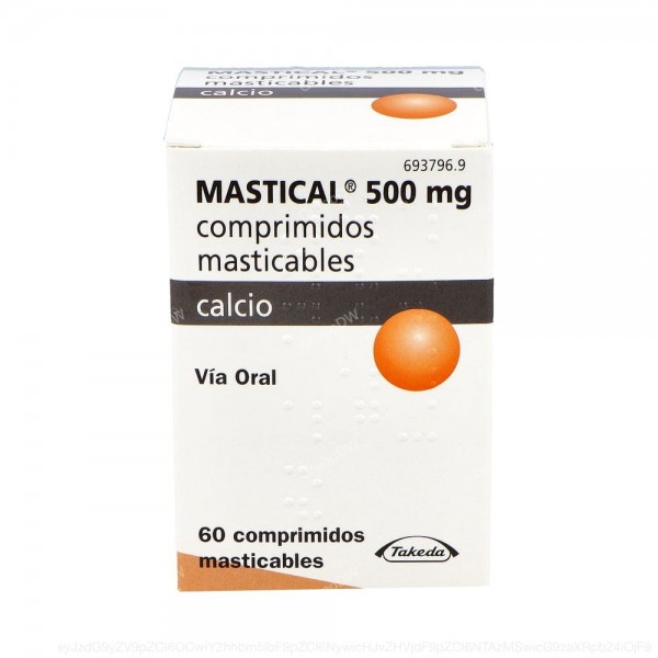 MASTICAL 500 mg COMPRIMIDOS MASTICABLES, 60 comprimidos